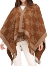 Fringe Wool Cape Camel Poncho 2426736011600 - MAX MARA - BALAAN 5