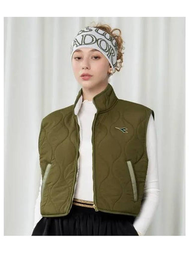 Diadora Crosscoat Padding Vest Women KHAKI - DIADORA - BALAAN 1