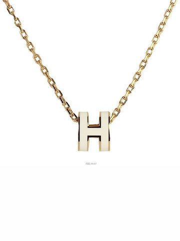 Mini Pop Ache Pendant White Gold 73811 - HERMES - BALAAN 1