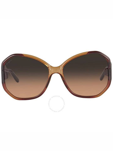 Salvatore Ferragamo Brown Gradient Butterfly Ladies Sunglasses SF942S 212 61 - SALVATORE FERRAGAMO - BALAAN 1