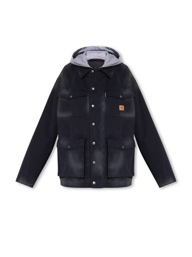 Men's Double B Workwear Parka Dark Navy - BALENCIAGA - BALAAN 1