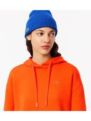 Women s Active Double Face Hooded Sweatshirt Orange - LACOSTE - BALAAN 1