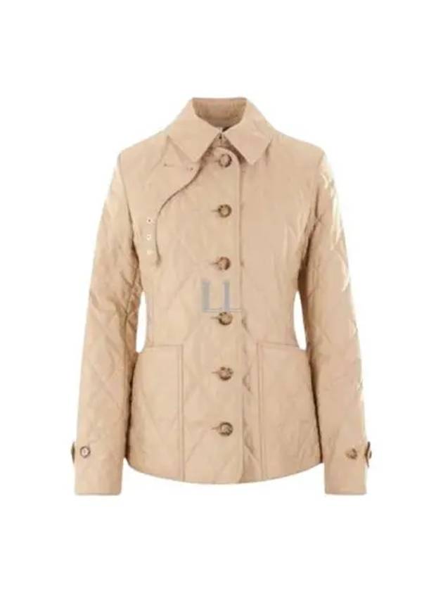 Diamond Quilted Thermoregulated Jacket New Chino Beige - BURBERRY - BALAAN 2