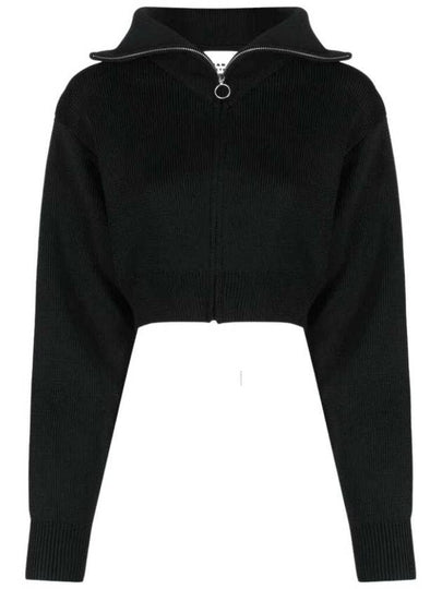 Women's High Neck Crop Cardigan Black - ISABEL MARANT - BALAAN 2