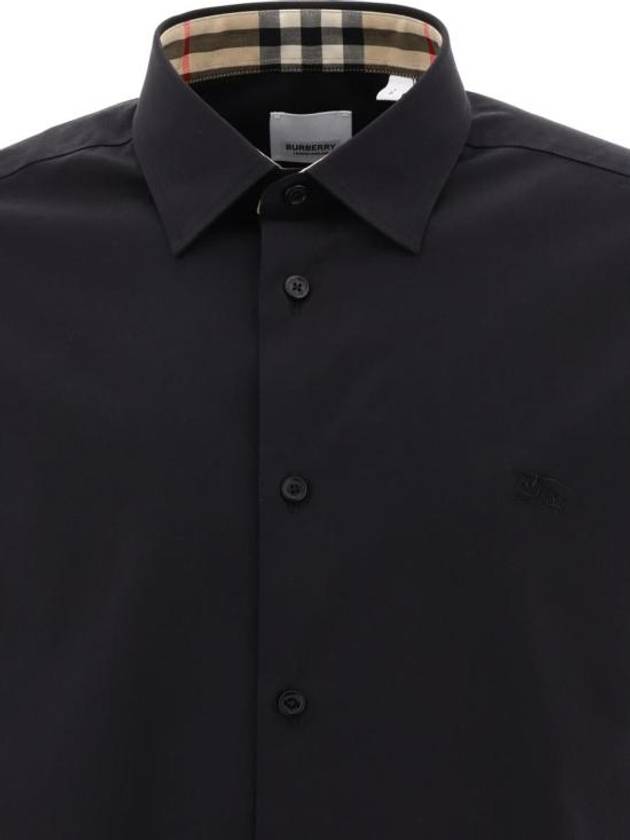 Organic Cotton Polo Shirt Black - BURBERRY - BALAAN 4