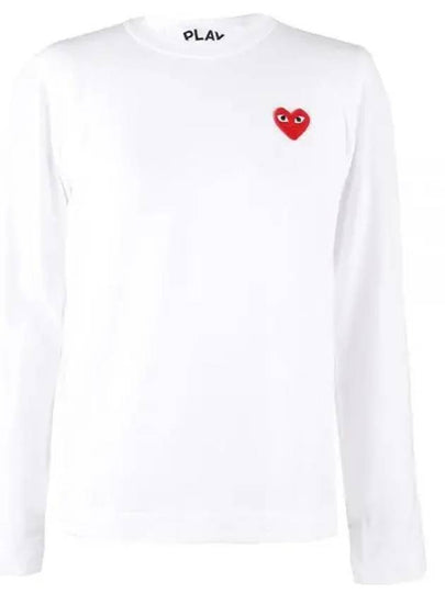 Red Wappen Round Neck Long Sleeve T-Shirt P1 T117 2 White - COMME DES GARCONS - BALAAN 2