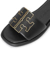 Double T Slide Slippers Black - TORY BURCH - BALAAN 8