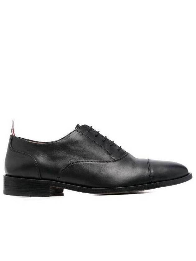 Vitello Caprether Cap Toe Oxford Black - THOM BROWNE - BALAAN 2