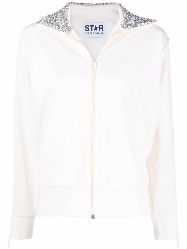 crystal-embellished zip-up sweatshirt - GOLDEN GOOSE - BALAAN 2