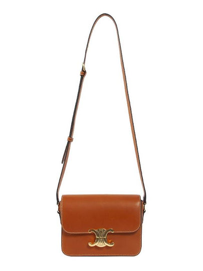 Natural TIN Triomphe Calfskin Cross Bag Tan - CELINE - BALAAN 2