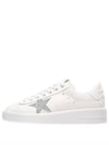 Pure Star Glitter Silver Low Top Sneakers White - GOLDEN GOOSE - BALAAN 9