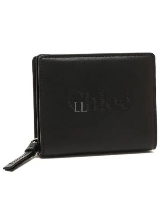 Sense Soft Leather Half Wallet Black - CHLOE - BALAAN 2