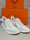 Bouncing Sneakers Mesh Suede Goatskin Blanc - HERMES - BALAAN 3