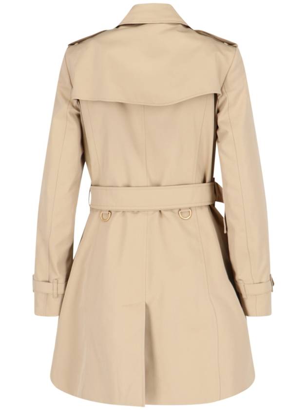 Short Chelsea Heritage Trench Coat Beige - BURBERRY - BALAAN 3