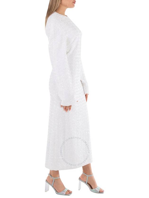 Gauchere Ladies White Vinona Long-Sleeve Sequined Stretch-Jersey Maxi Dress, Brand Size 38 (US Size 6) - GAUCHERE - BALAAN 2