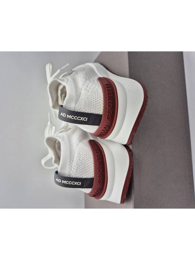 Knit Running Sneakers White - BRUNELLO CUCINELLI - BALAAN 8