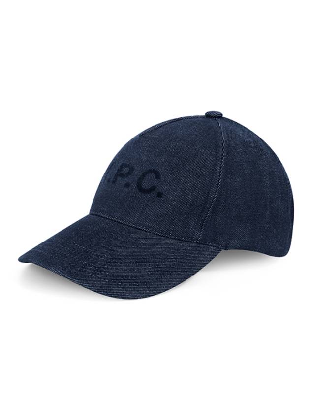 VPC Velvet Logo Denim Ball Cap Blue - A.P.C. - BALAAN 2