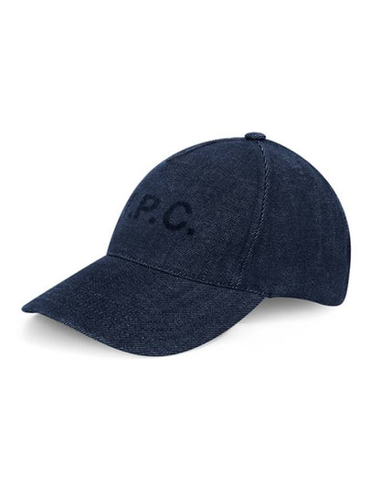 VPC Velvet Logo Denim Ball Cap Blue - A.P.C. - BALAAN 2