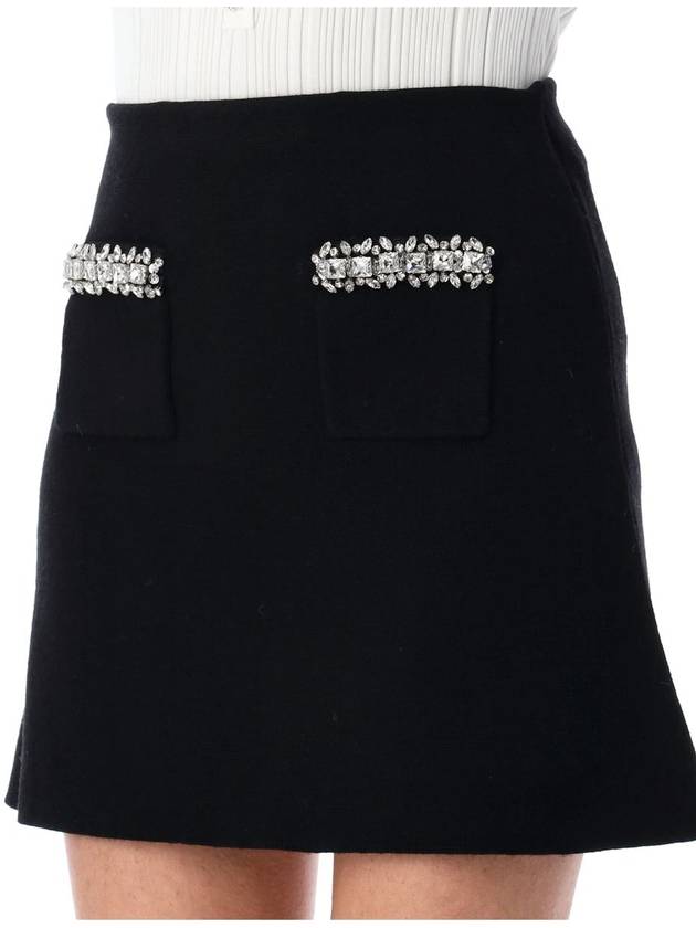 Self-Portrait Knit Embellished Mini Skirt - SELF PORTRAIT - BALAAN 3