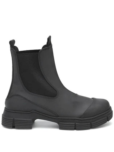 Recycle Rubber City Chelsea Boots Black - GANNI - BALAAN 1