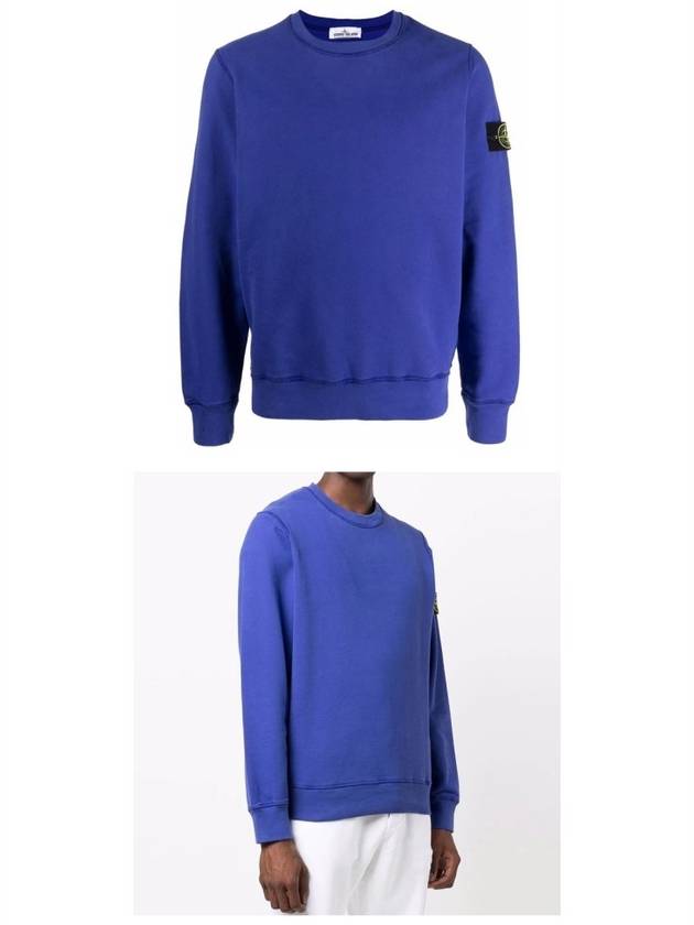 Wappen Patch Crewneck Sweatshirt Blue - STONE ISLAND - BALAAN 5