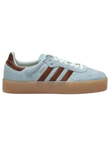 Sambae Embroidery 3 Stripe Low Top Sneakers Semi Flash Aqua - ADIDAS - BALAAN 1