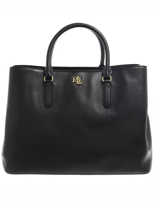 Marcy 36 Satchel Large Tote Bag Handbag Black - LAUREN RALPH LAUREN - BALAAN 1