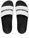 Embossed Logo Band Slippers White Black - BALENCIAGA - BALAAN 5