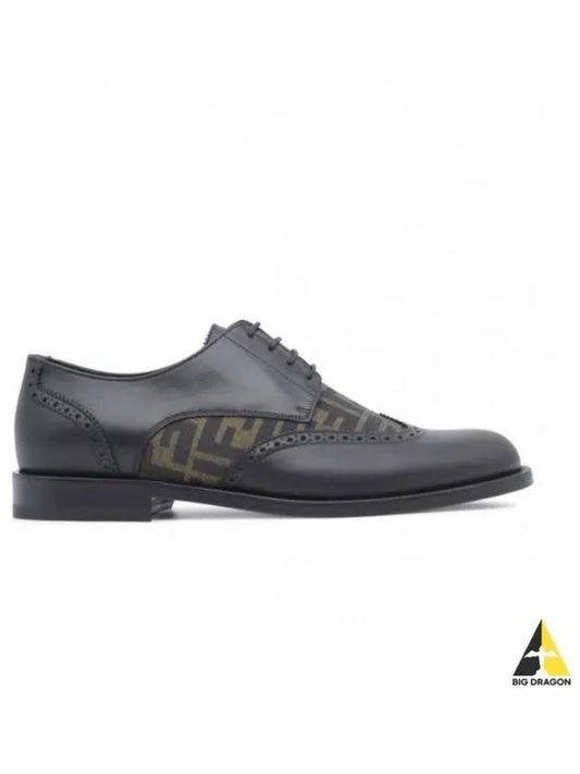 Leather Lace Up Derby Black - FENDI - BALAAN 2