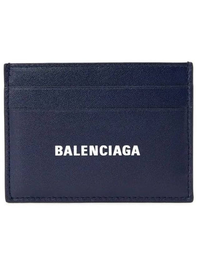 Logo Print Card Wallet Navy - BALENCIAGA - BALAAN 2