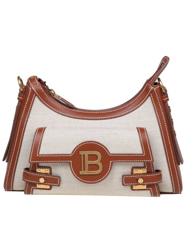 Balmain Shoulder Bag In Canvas And Leather - BALMAIN - BALAAN 5