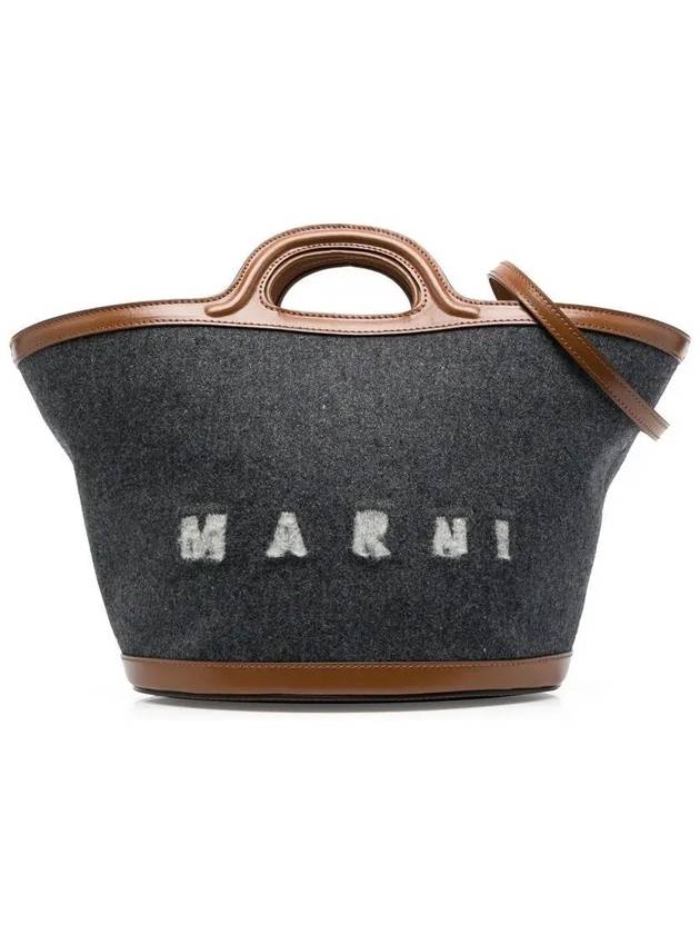 Tropicalia Small Tote Bag Grey - MARNI - BALAAN 2