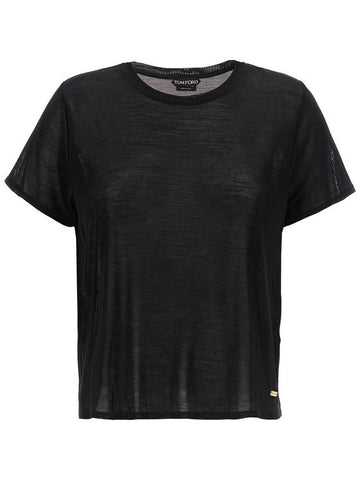 Tom Ford Silk T-Shirt - TOM FORD - BALAAN 1