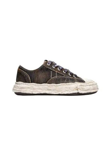 A13FW714 Black Peterson23 OG Sole Washed Denim Low Top Sneakers - MIHARA YASUHIRO - BALAAN 1