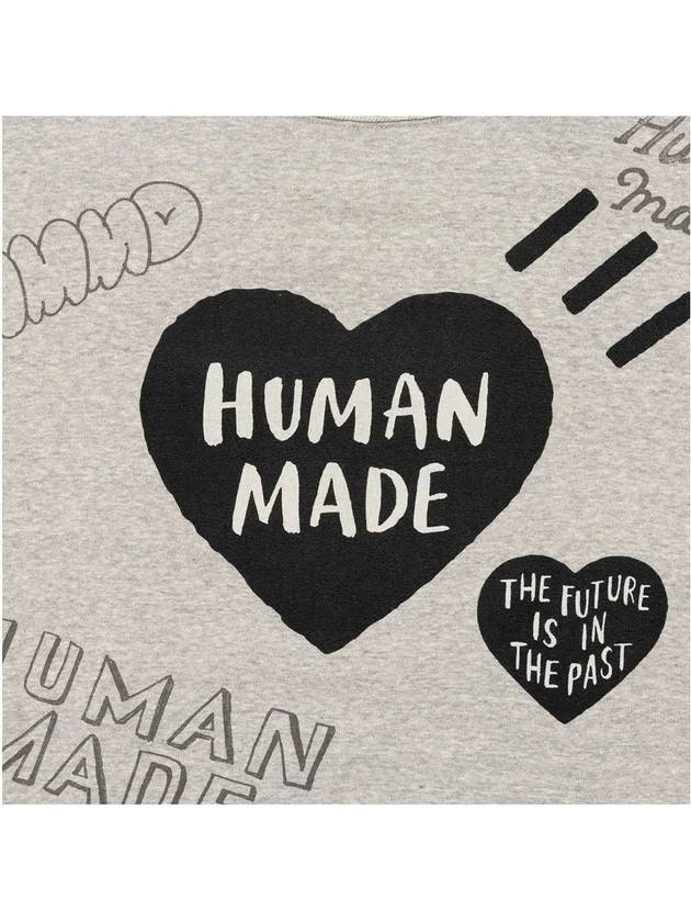 Graffiti Sweatshirt Gray HM28CS022 - HUMAN MADE - BALAAN 4