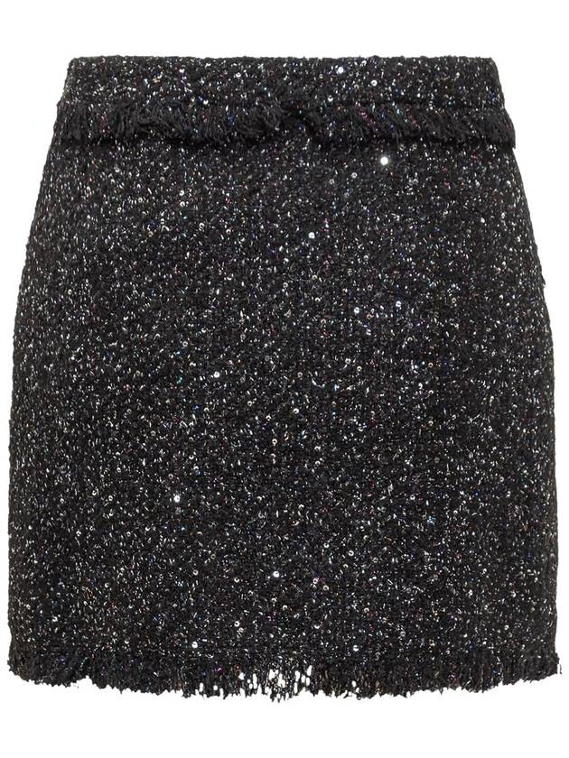 Msgm Black Wool Blend Skirt - MSGM - BALAAN 2