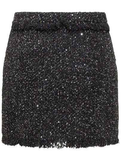 Msgm Black Wool Blend Skirt - MSGM - BALAAN 2