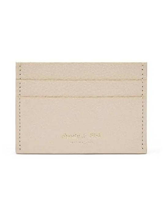 Logo Stamp Grained Leather Card Holder Cream - SPORTY & RICH - BALAAN 1