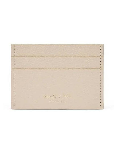 Logo Stamp Grained Leather Card Holder Cream - SPORTY & RICH - BALAAN 2