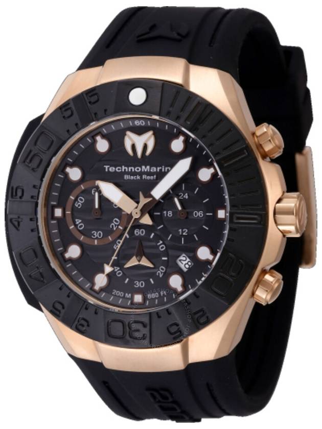 Technomarine Reef Black Chronograph GMT Quartz Black Dial Men's Watch TM-523011 - TECHNOMARINE - BALAAN 1