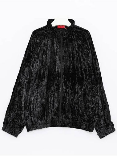 Side logo crushed velvet track men s jacket FW23J39 BLACK - SUPREME - BALAAN 1