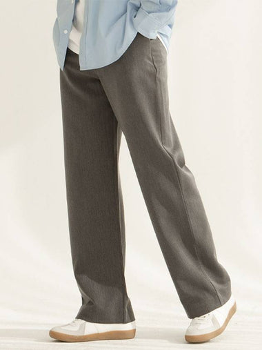 Wide Banding Napping Slacks Grey - UNLIKELOOK - BALAAN 1