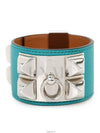 Medor Blue Paon Silver Bracelet Bangle - HERMES - BALAAN 1