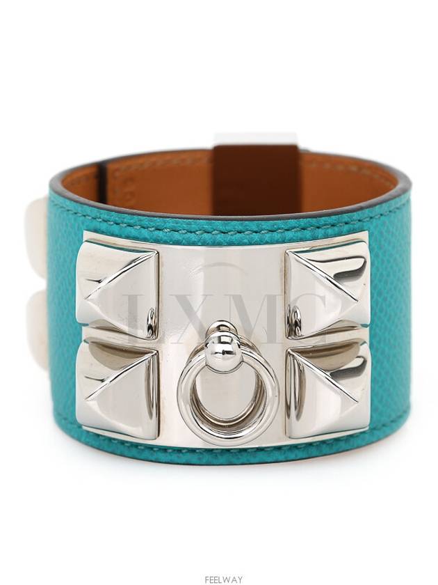 Medor Blue Paon Silver Bracelet Bangle - HERMES - BALAAN 1