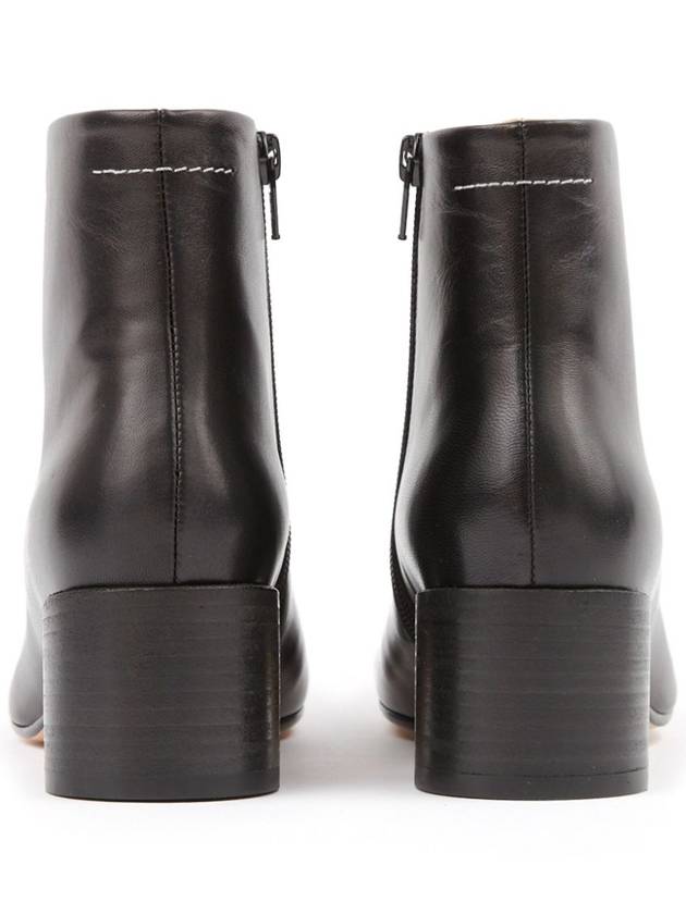 Women's Anatomic Tabi Toe Leather Middle Boots Black - MAISON MARGIELA - BALAAN 5