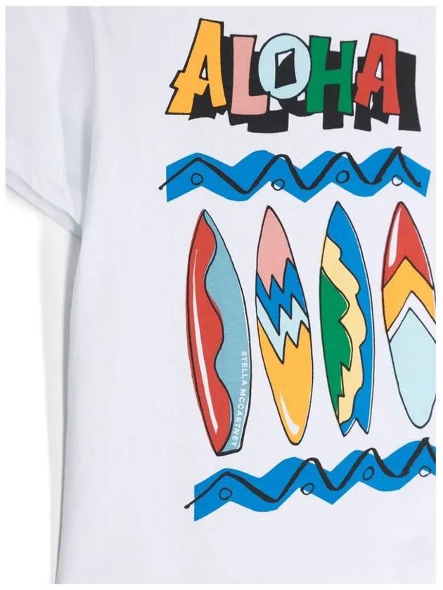 Kids Graphic Print T Shirt TU8S01 Z0434 100 - STELLA MCCARTNEY - BALAAN 4