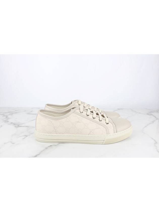 GG leather sneakers beige 9 5 285 - GUCCI - BALAAN 5