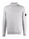 Waffen Patch Cotton Knit Turtleneck Grey - STONE ISLAND - BALAAN 2