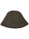 Metallic Crochet Bucket Hat Black - GANNI - BALAAN 3