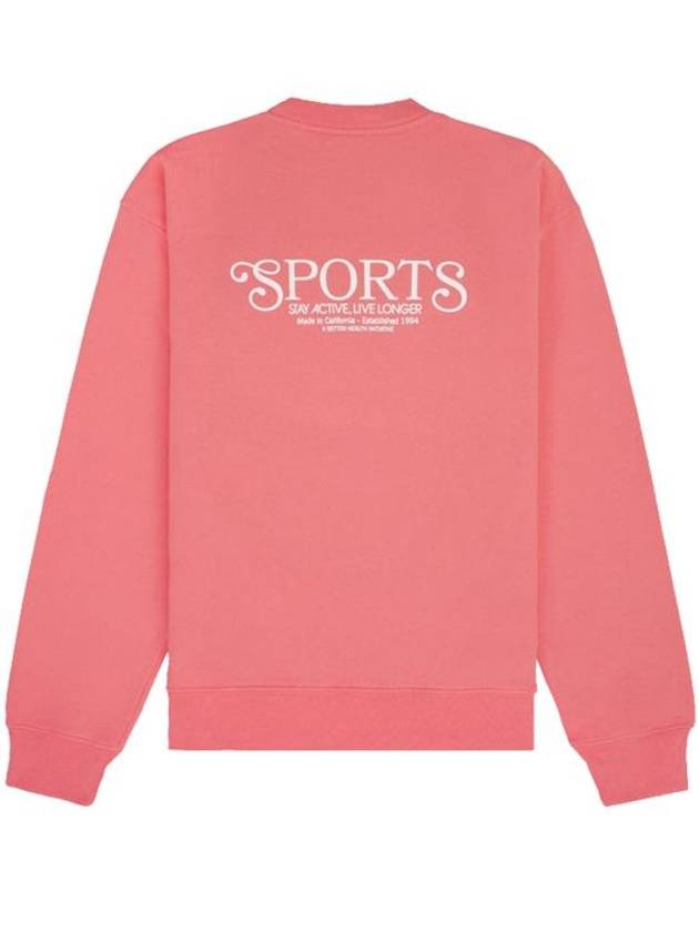 Embroidered Logo Cotton Long Sleeve T-shirt Pink - SPORTY & RICH - BALAAN 3